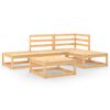 vidaXL Juego de muebles de jard&iacute;n 5 piezas madera maciza de pino