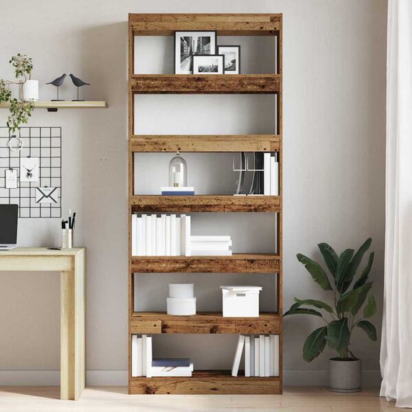 vidaXL Librer&iacute;a Madera vieja 80 x 30 x 198 cm Madera de ingenier&iacute;a