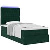vidaXL Estructura de cama otomana colchones terciopelo verde oscuro