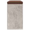 vidaXL Banco zapatero madera contrachapada gris hormigón 103x30x48 cm