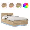 vidaXL Estructura de cama con cabecera Roble Sonoma 120 x 190 cm