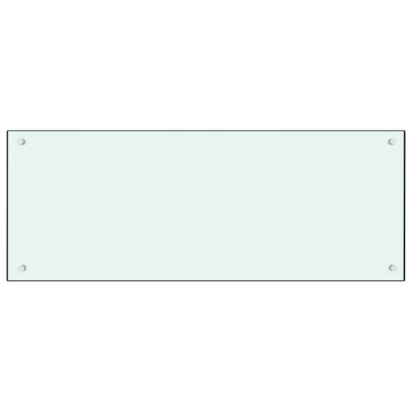 vidaXL Protecci&oacute;n salpicaduras cocina vidrio templado blanco 100x40 cm
