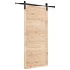vidaXL Puerta Corredera Natural 80 x 208 cm Madera de Pino Maciza