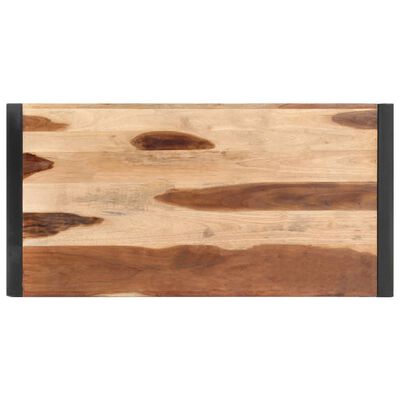 vidaXL Mesa de comedor madera maciza acabado de Sheesham 120x60x75 cm