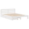 vidaXL Estructura de cama sin colch&oacute;n madera maciza blanca 120x190 cm