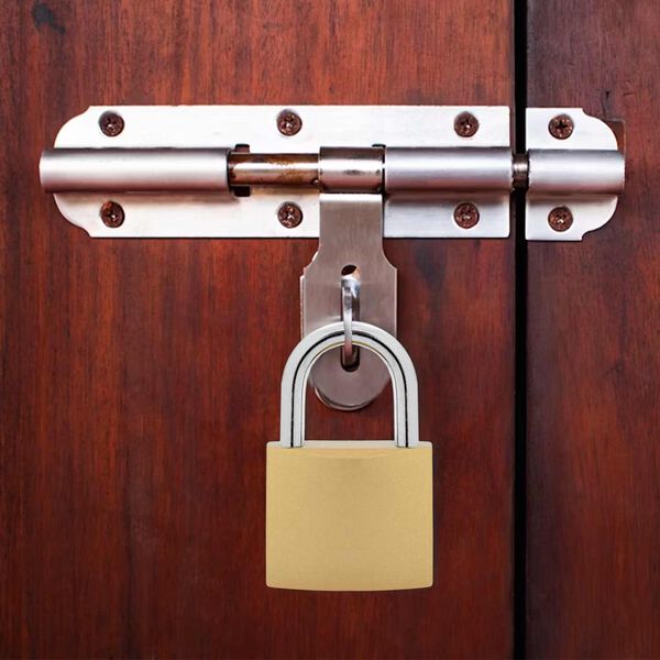 vidaXL Candado en U con llaves 2 pcs Lat&oacute;n Hierro