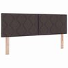 vidaXL Cama tipo Box Spring Marr&oacute;n Oscuro 200 x 140 cm tela