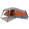 vidaXL Tienda familiar con porche 9 personas impermeable gris naranja