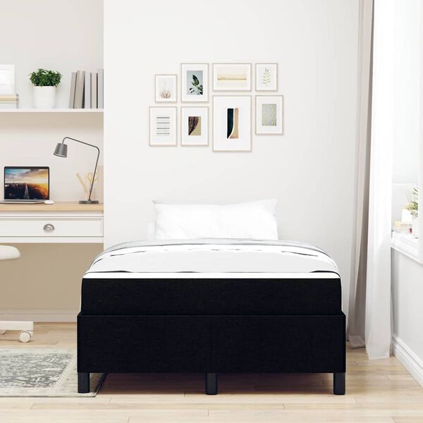 vidaXL Cama tipo Box Spring Negro 120 x 200 cm tela