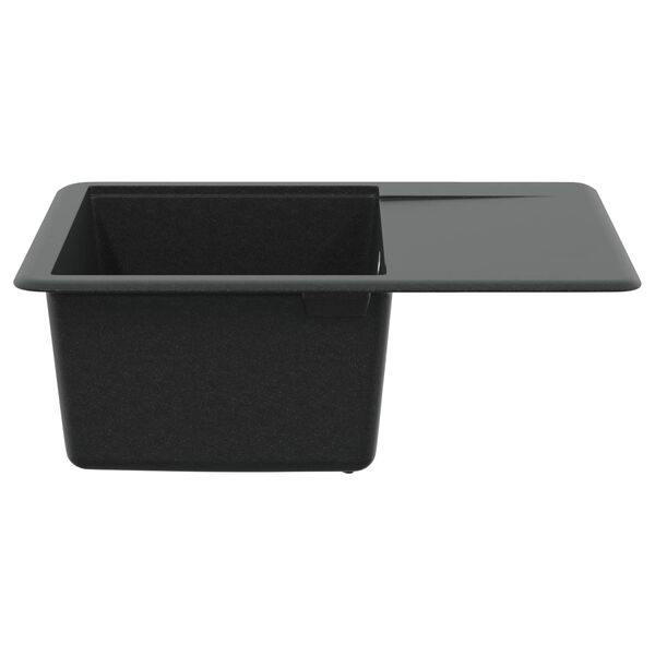 vidaXL Lavabo Negro 560 x 460 mm 80% Cuarzo y 20% Resina