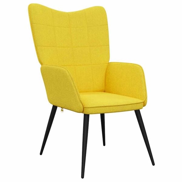 vidaXL Sillón de relax de tela amarillo mostaza