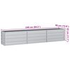 vidaXL Arriate de acero galvanizado plateado 240x40x45 cm