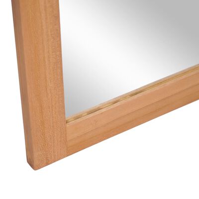 vidaXL Espejo de pared madera de teca maciza 50x70 cm