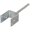 vidaXL Anclajes de valla 6 uds acero galvanizado plateado 8x6x30 cm