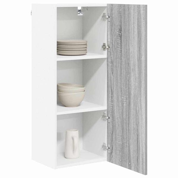 vidaXL Mueble colgante con puerta Riga Gris Sonoma 40 x 31 x 100 cm