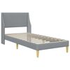 vidaXL Estructura de cama con colch&oacute;n Gris Claro 90 x 200 cm Poli&eacute;ster
