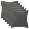vidaXL Funda de almohada 6 pcs HEERLEN Antracita 40 x 40 cm Poli&eacute;ster