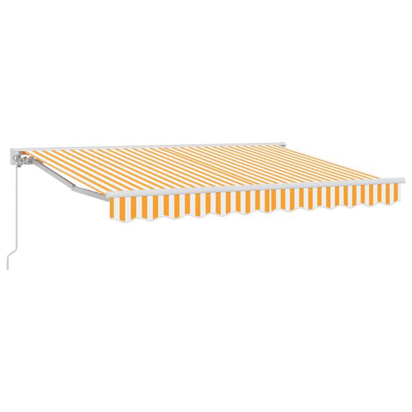 vidaXL Toldo retr&aacute;ctil manual Naranja 3,5 x 2,5 m