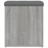 vidaXL Banco con almacenaje madera ingenier&iacute;a gris Sonoma 42x42x45 cm