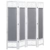 vidaXL Biombo de 4 paneles de tela gris 140x165 cm