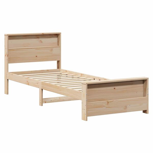 vidaXL Estructura de cama Marr&oacute;n 90 x 200 cm Madera de ingenier&iacute;a