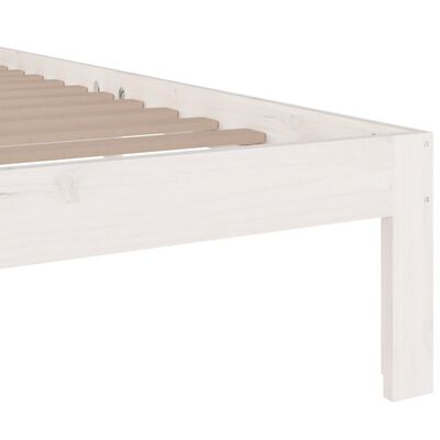 vidaXL Estructura de cama de madera maciza blanco 160x200 cm