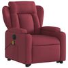 vidaXL Sillón de masaje elevable eléctrico tela rojo tinto