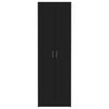 vidaXL Armario de oficina de madera contrachapada negro 60x32x190 cm