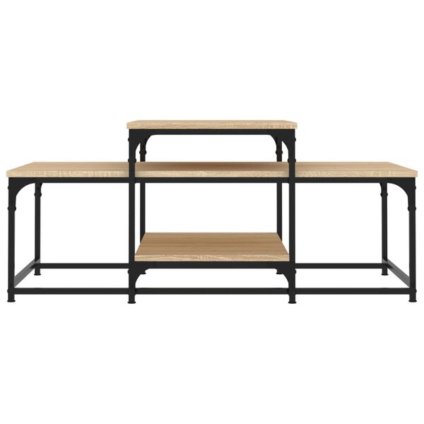 vidaXL Mesa de centro madera de ingeniería roble Sonoma 102x60x45 cm