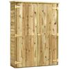 vidaXL Caseta herramientas jardín madera pino impregnada 123x50x171 cm