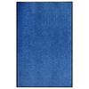 vidaXL Felpudo lavable azul 120x180 cm