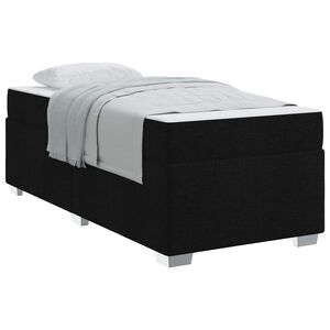 vidaXL Estructura de cama con colch&oacute;n Negro 90 x 190 cm tela