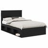 vidaXL Estructura de cama Negro 120 x 200 cm Madera de pino macizo