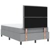 vidaXL Cama tipo Box Spring con colch&oacute;n Gris Claro 120 x 190 cm tela