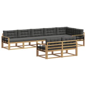 vidaXL Conjunto de sof&aacute;s de exterior 6 pcs Blanco y Antracita