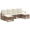 vidaXL Conjunto de sof&aacute;s de jard&iacute;n 6 pcs Beige rat&aacute;n sint&eacute;tico