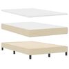 vidaXL Cama tipo Box Spring con colch&oacute;n Crema 120 x 190 cm tela