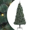 vidaXL &Aacute;rbol de Navidad artificial preiluminado con set de bolas Verde