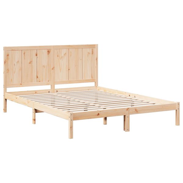 vidaXL Cama extralarga sin colchón madera maciza 140x210 cm