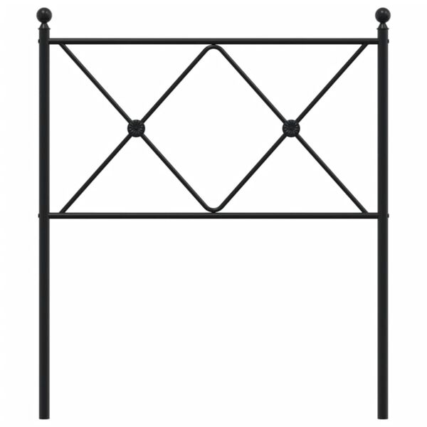 vidaXL Cabecero de metal negro 80 cm