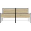 vidaXL Estructura de cama sin colchón metal roble Sonoma 183x213 cm