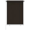 vidaXL Persiana enrollable de exterior 105(ancho)x140(alto)cm HDPE marr&oacute;n