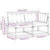 vidaXL Sof&aacute; medio y en esquina 2 Pieza Natural Madera de Acacia S&oacute;lida