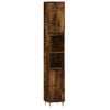 vidaXL Armario de ba&ntilde;o madera contrachapada roble ahumado 30x30x190 cm