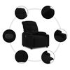 vidaXL Sillón reclinable de tela negro