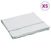 vidaXL Pa&ntilde;os de limpieza 5 uds blancas con rayas verdes 50x60 cm