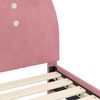 vidaXL Cama para niños con cabecero Rosa 90 x 190 cm Terciopelo