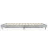 vidaXL Estructura de cama madera de ingeniería gris hormigón 120x190cm