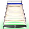 vidaXL Cama infantil con forma de coche carreras y LED 90x200 cm azul