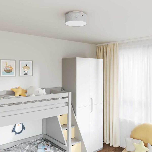 vidaXL L&aacute;mpara de techo con focos Gris 30 x 30 x 13,5 cm tela